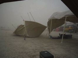 Strong winds-Burning Man 2010